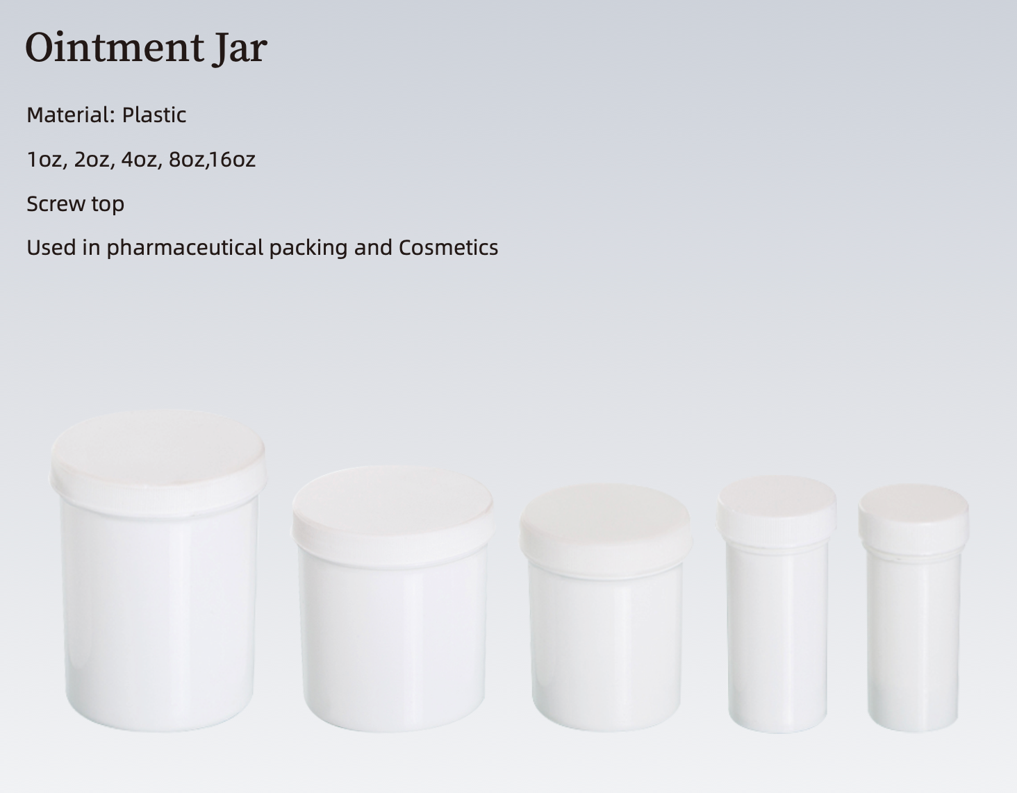 Ointment Jars