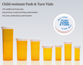 Child Resistant Push & Turn Vials